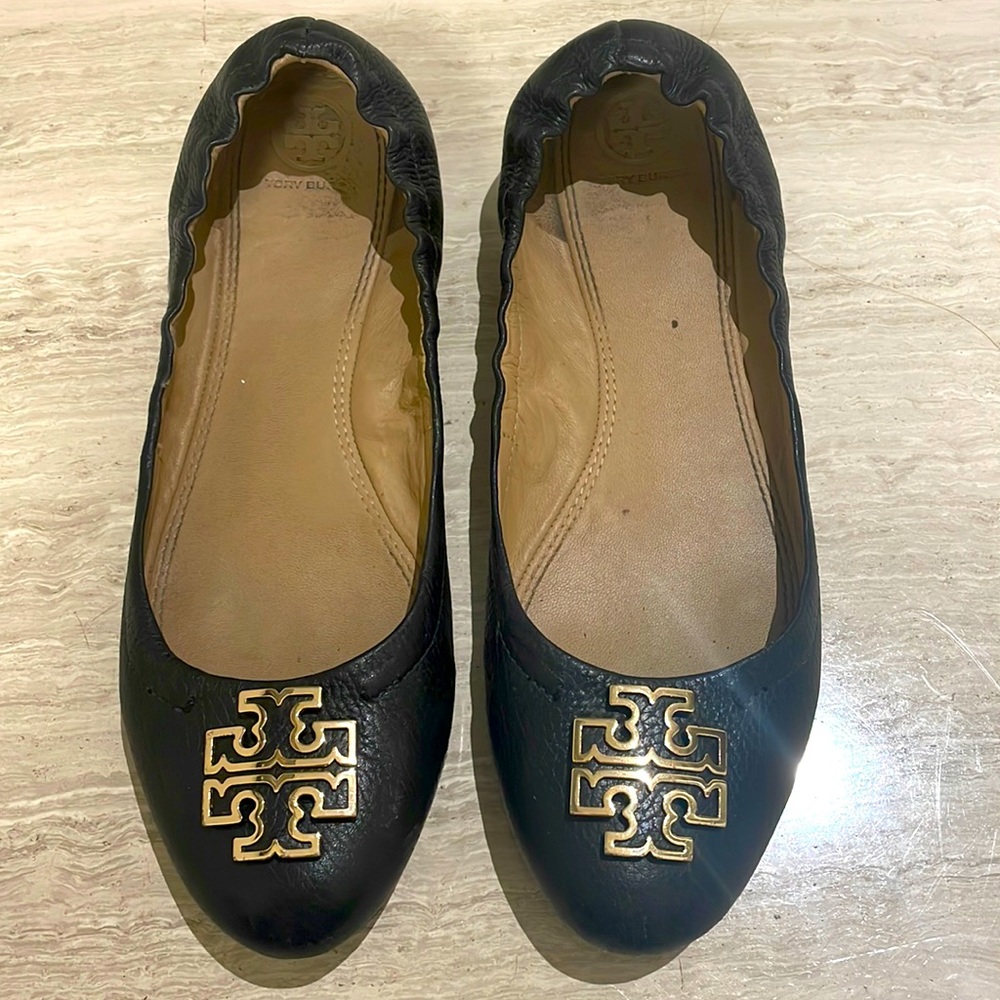 Black Tory Burch Flats